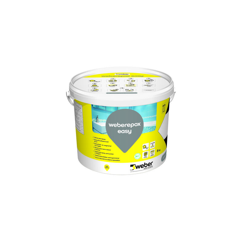 

Junta epoxi estanca, resistente a manchas y ataques químicos - weber epox easy 2,5kg