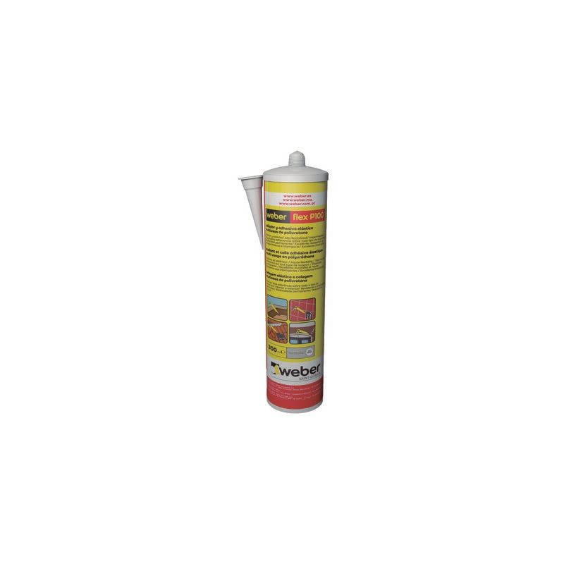 

Sellador y adhesivo elástico para juntas - weber flex P100 cartucho blanco