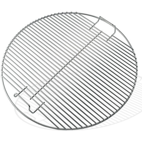 Grille de barbecue chromée 47 cm – Surface de cuisson optimale – Compatible avec barbecues à charbon Weber Ø 47 cm – Non-articulée