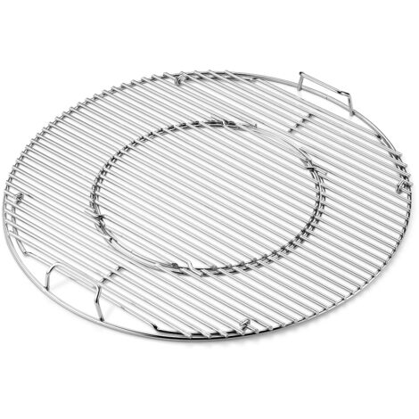 Weber – Grille de barbecue Gourmet 57 cm – Acier platiné – Section amovible pour accessoires GBS – Compatible barbecues charbon 57 cm