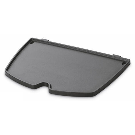 Weber – Plancha en fonte d'acier pour barbecue Q100 et Q1000 – Saisir et caraméliser aliments – Remplace grille gauche – Dimensions 27x38cm