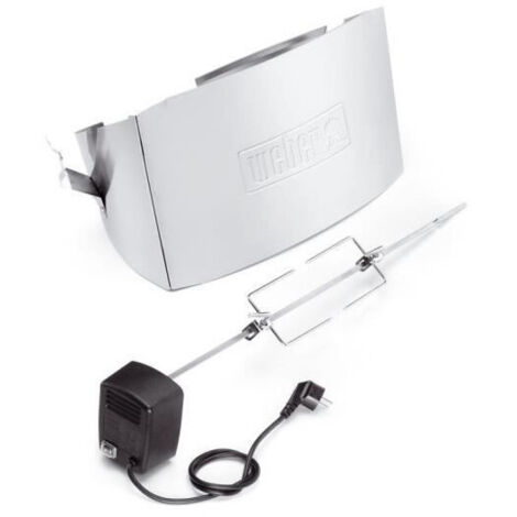 Weber – Rôtissoire barbecue pour Genesis II 2 et 3 feux – Acier inoxydable – Moteur électrique intégré – Rôtissage homogène pour viandes juteuses