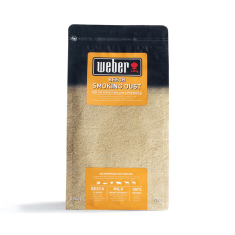 Weber – Sachet de sciure de hêtre 500g pour fumage à froid – 100% naturel – Saveur fumée unique pour viandes, poissons et légumes