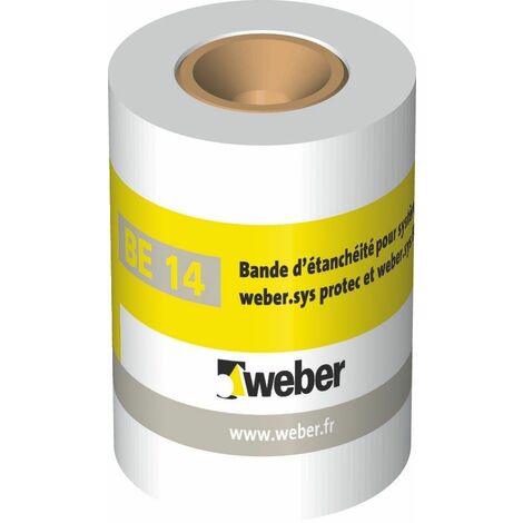 Weber Saint Gobain – Bande d’étanchéité flexible 10 m – Résistante à l’eau et à la pression – Pour douches, cuisines, balcons – Compatible mortiers Weber