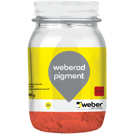 Weber Saint-Gobain Colorant en poudre pour béton et mortier, Rouge, 900g,  Weberad pigment