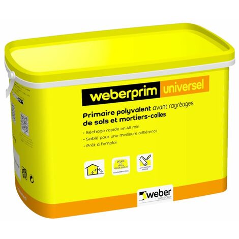 Weber Saint Gobain – Primaire d'accrochage Weberprim universel 1 kg – Préparation supports poreux et fermés – Améliore l'adhérence des mortiers