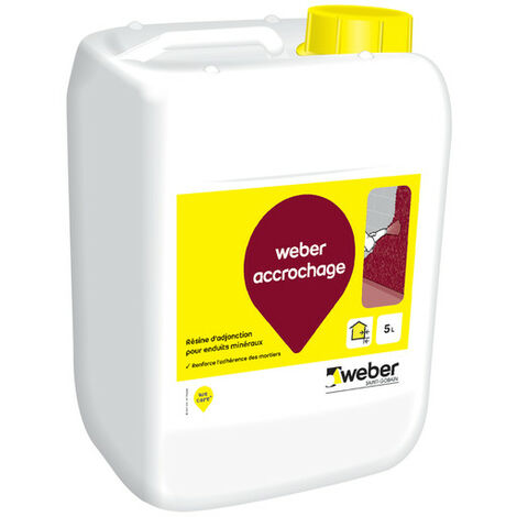 Weber Saint Gobain – Résine d'accrochage 5L – Décapant sans solvant chloré – Prêt à l'emploi pour murs et sols – Utilisation intérieure et extérieure