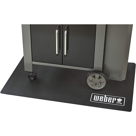 Weber – Tapis de protection pour barbecue – Dimensions 120 x 80 cm – Dessus en polypropylène – Dos en caoutchouc PVC sans phtalate