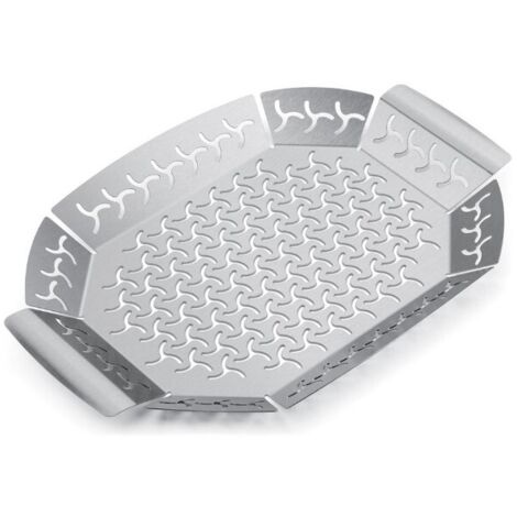 WEBER-VASSOIO PER VERDURE IN ACCIAIO INOX GRANDE 37x27x3CM -6678