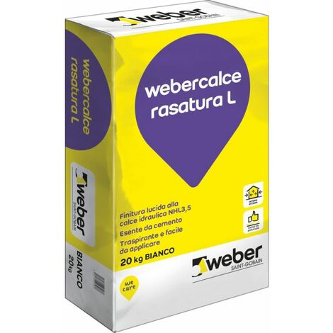 Webercalce rasatura l bianco sacco kg 20
