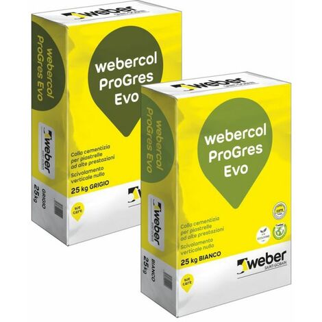 Webercol progres evo adesivo cementizio grigio sacco kg 25 C2TE
