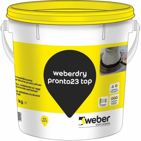 Weberdry pronto23 top guaina impermeabilizzante nero secchio kg 20