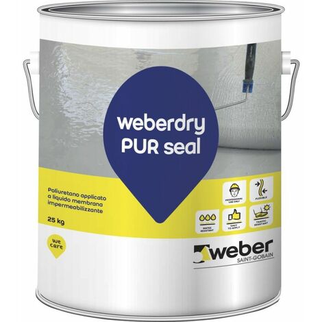 Weberdry pur seal membrana liquida grigio secchio kg 6