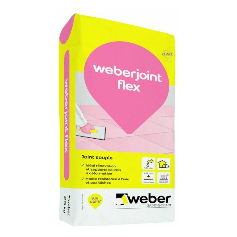 WEBER. JOINT FLEX - Sac de 5 Kg - GRIS PERLE