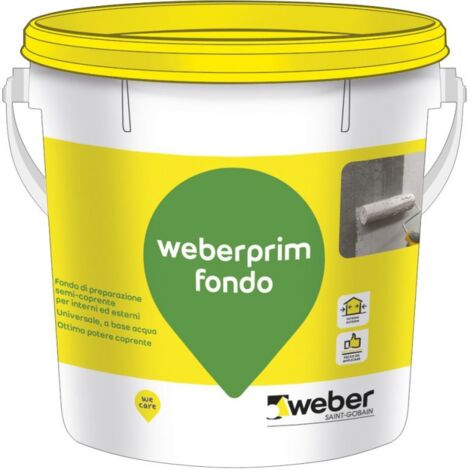 Weberprim fondo granello 0,5 bianco secchio lt 14