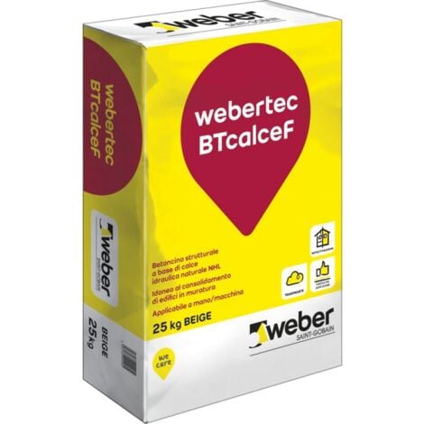 WEBER SAINT GOBAIN Webertec bt calce f betoncino grigio sacco kg 25