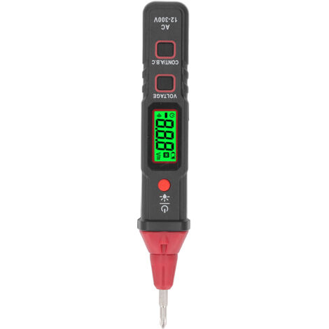 Wechselspannungsprüfer 12-300V mit NCV, Phasenfolgeerkennung, LCD-Anzeige und akustischen/optischen Signalen