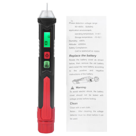 Wechselspannungsprüfstift mit Taschenlampe - HT100P