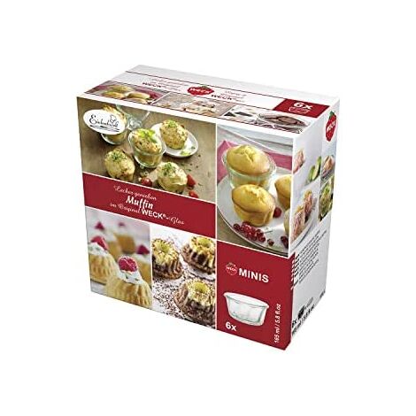 Weck Einkochwelt - Bicchiere rotondo (165 ml, coperchio di 80 mm, 6 pezzi)