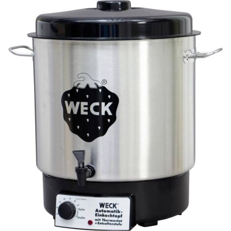 WECK Stérilisateur/distributeur de boissons chaudes acier inoxydable, noir