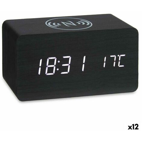 Klein Digital Bettseitig LED Alarm Uhren Zeit Temperatur Uhr Deckor Neu