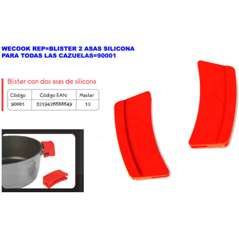 wecook rep blister 2 asas silicona para todas las cazuelas 90001