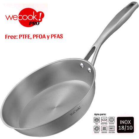 Wecook sartén 28 cm pro acero inox 3.5 mm todo fuego