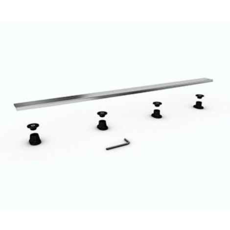 Wedi – Barrette de finition à carreler inox brossé 800mm – Compatible receveurs Fundo Riolito et Riofino – Hauteur de pose 5 à 25 mm