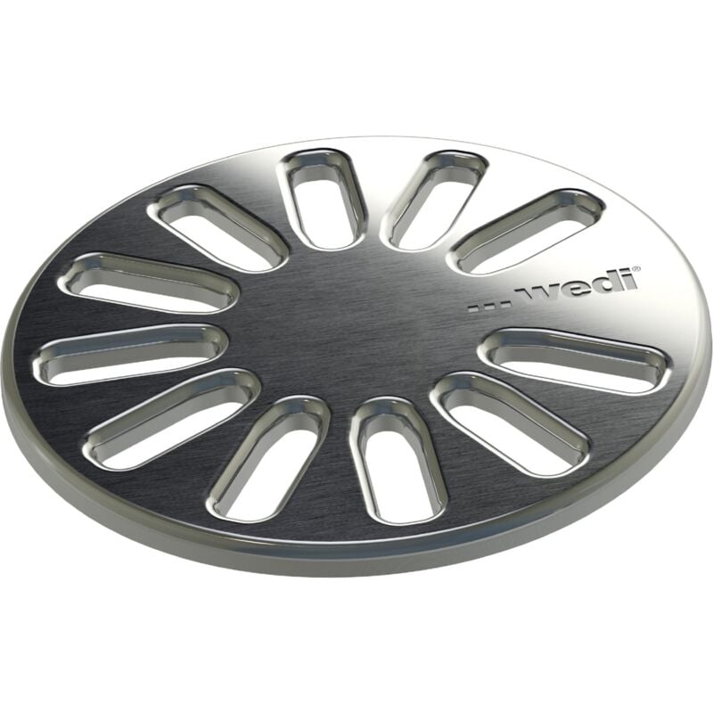 Wedi - Fundo grille d'écoulement 1.2 ronde 115x5mm, acier inoxydable 676800034