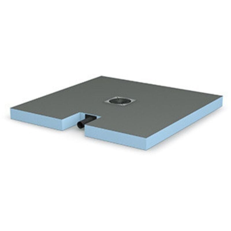 Wedi - Receveur à carreler Fundo Plano Linea sortie petit côté 120 x 90