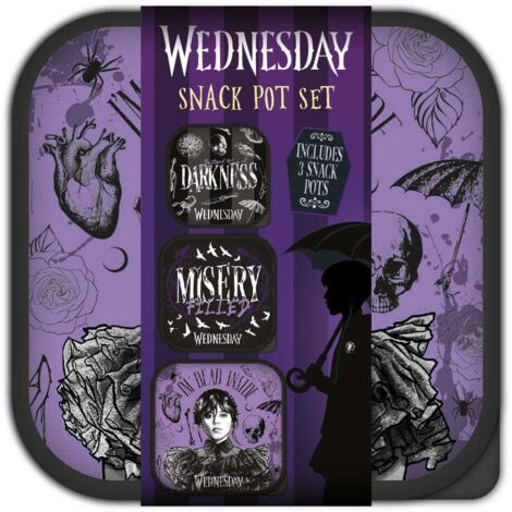 WEDNESDAY BOITES À GOÛTER 3 IN 1 SNACK POTS BLUE SKY STUDIOS