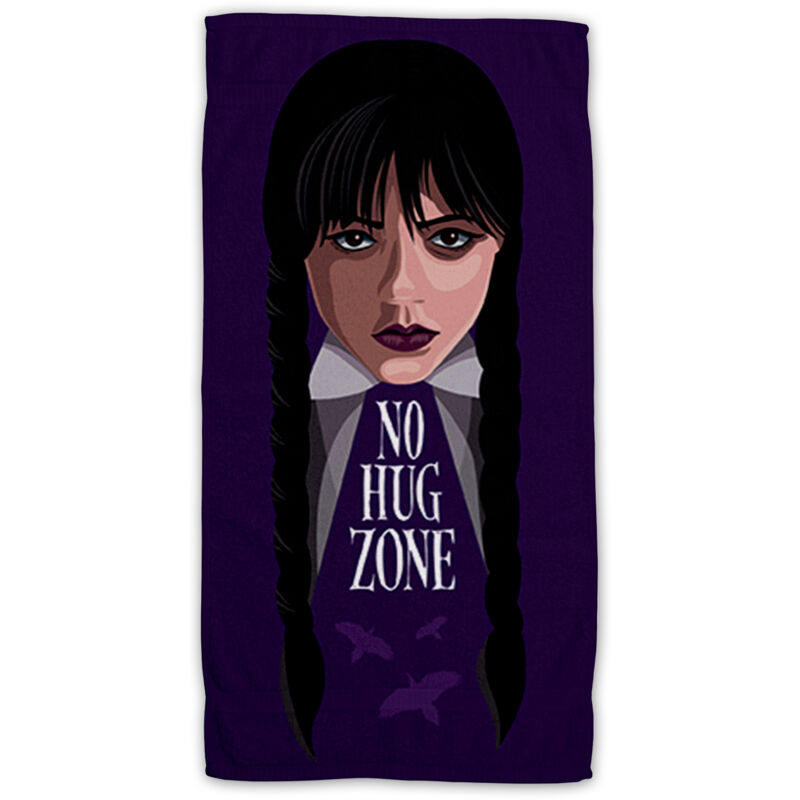 Cofi 1453 - Wednesday No Hug Baumwolle Strandtuch Frottee Badetuch Mit Premium Druck, 70x140 Cm