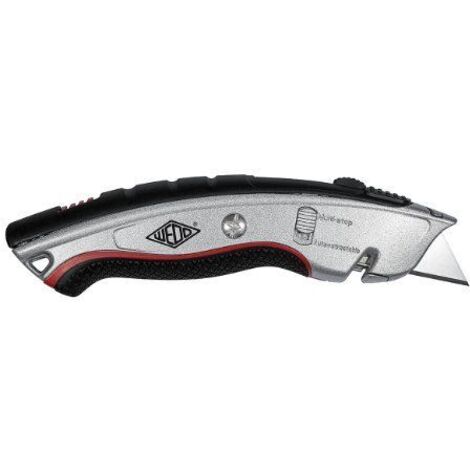 Wedo 078850 Profi Plus Safety Cutter, Incluse 5 Lame di Ricambio
