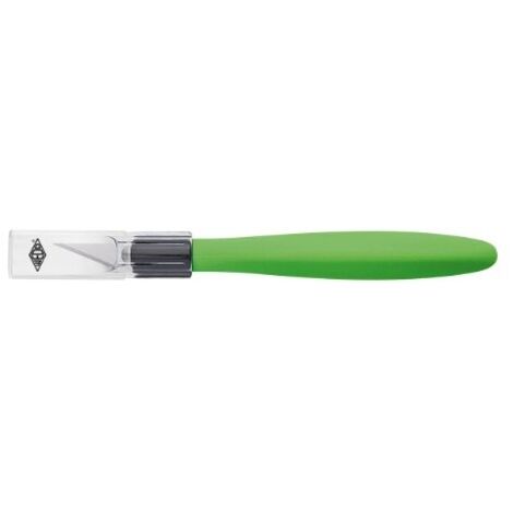 WEDO 7852199 CUTTER SKALPELL COMFORTLINE (MIT SOFTGRIFF INKLUSIVE 5 ERSATZKLINGEN UND SCHUTZKAPPE) APFELGRÜN/SCHWARZ