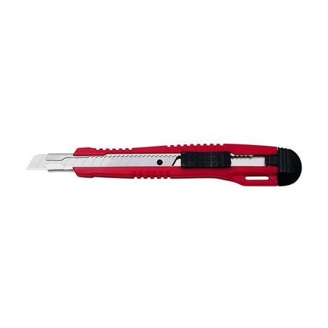 WEDO CUTTER PROFESSIONNEL, LAME: 9MM, AVEC CLIP, ROUGE/NOIR 783009