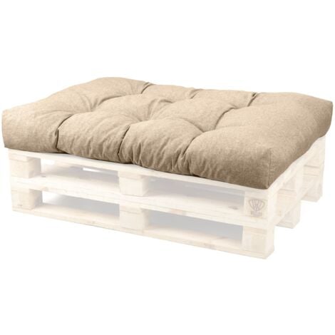 WEELOV Coussin pour palette, matelas, jardin et maison, moderne siège palette:Lot de 1 (siège), SAND-UV (beige-UV)