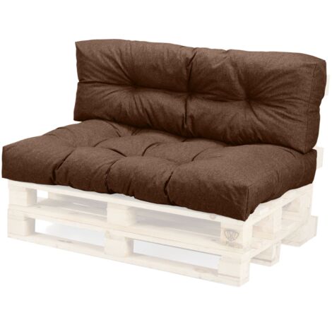 WEELOV Coussin pour palette, matelas, jardin et maison, moderne siège palette:Lot de 2, LIGHT-BROWN (marron clair)