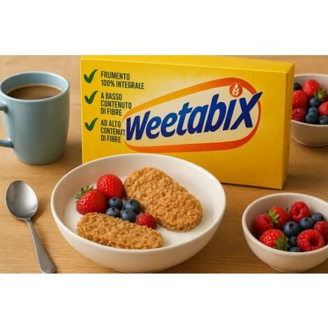 REPLOOD Weetabix 215g – Formelle Frumento Integrale Ricche di Fibre e Povere di Zuccheri