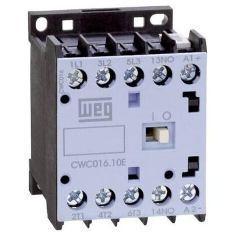 WEG CWC012-01-30C03 Contattore 3 NA 5.5 kW 24 V/DC 12 A con contatto ausiliario 1 pz.
