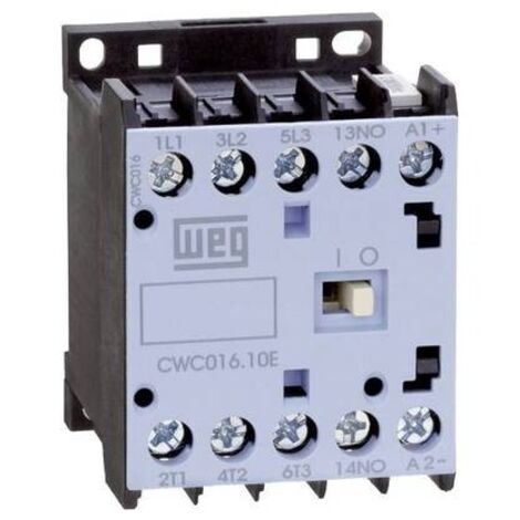 WEG CWC016-10-30C03 Contattore 3 NA 7.5 kW 24 V/DC 16 A con contatto ausiliario 1 pz.