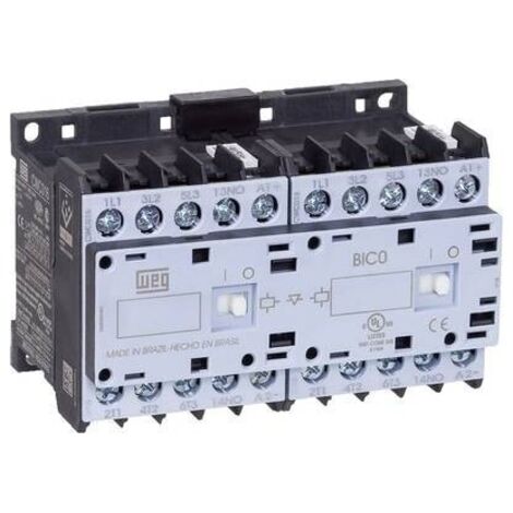 WEG CWCI07-01-30C03 Relè invertitore di carico 6 NA 3 kW 24 V/DC 7 A con contatto ausiliario 1 pz.