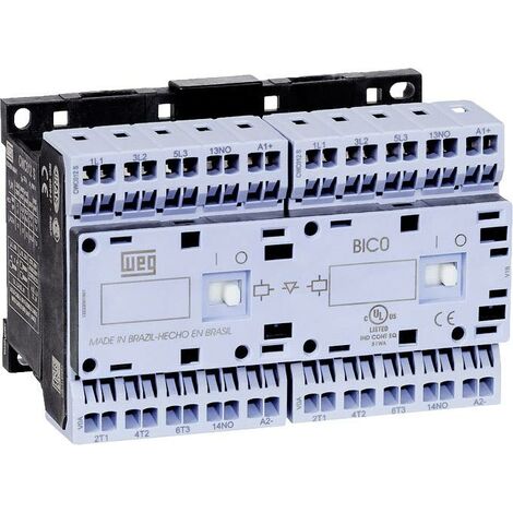 WEG CWCI07-01-30D24S Contacteur-inverseur 6 NO (T) 3 kW 230 V/AC 7 A avec contact auxiliaire 1 pc(s) Y063911