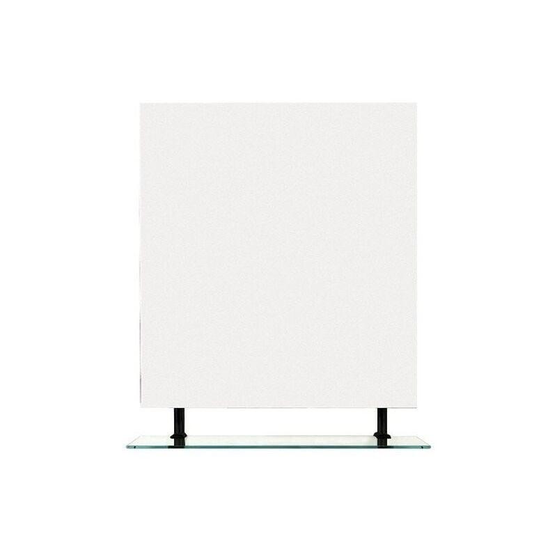 Wega Miroir avec étagère 800x800mm, noir mat