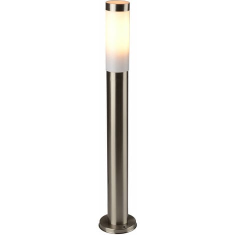 Wegeleuchte in Edelstahl IP44 Gartenlampe H:80cm Ø6cm - Silber