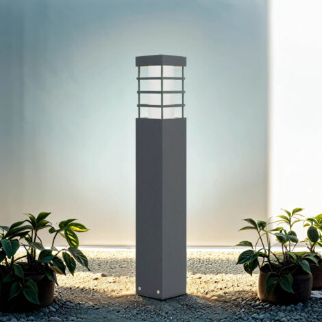 Wegeleuchte Pollerleuchte 50 cm hoch eckig blendarm für E27 Aluguss Acryl IP54 Außenlampe Garten Terrasse