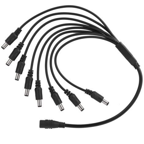 weiblicher auf 8 männliche 5,5x2,1mm Stromverteilerkabel für Überwachungskamera