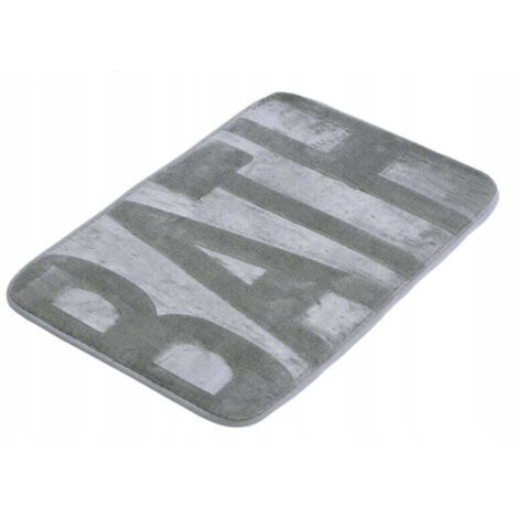 Weiche Badezimmermatte 60x40 cm, universell grau