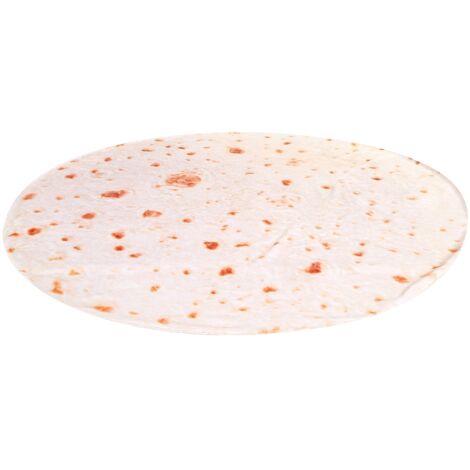 Weiche Fleecedecke mit Tortilla-Burrito-Muster, 127 cm – Ideal für Sofa oder Bett