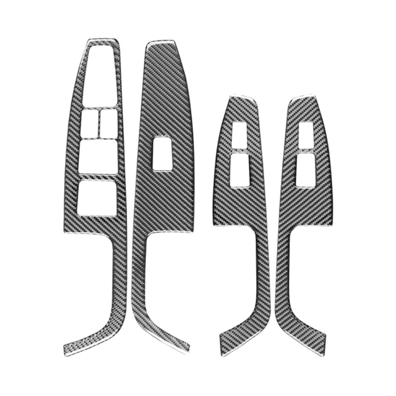 Image of Weiche Kohlefaser für 2017 2018 2019 2020 LHD Fensterschalter Panel Cover Trim Zubehör-C