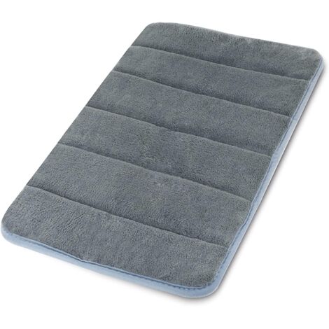 Weiche, rutschfeste Badematte (40 x 60 cm, Grau)